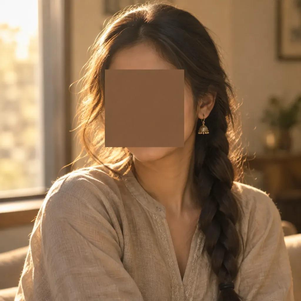 Anonymized Golden Hour Bust Portrait