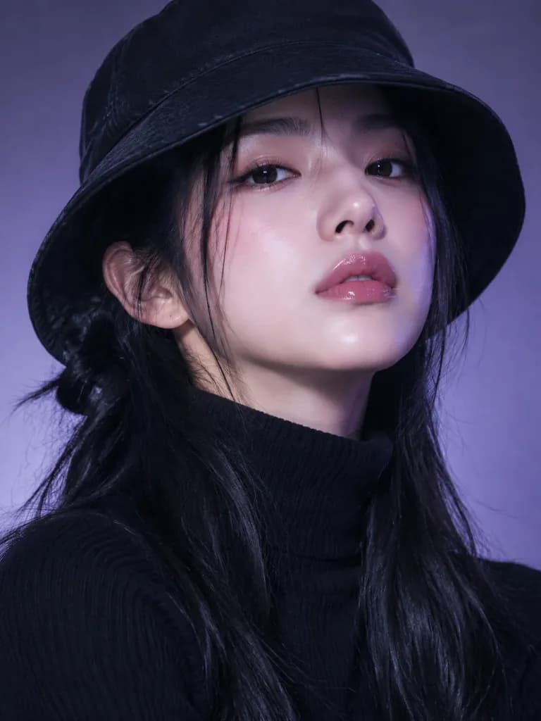 Korean Fashion Beauty Studio Portrait
