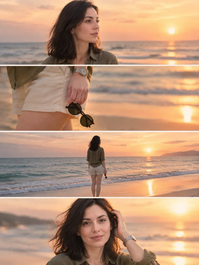 Golden Hour Beach Collage