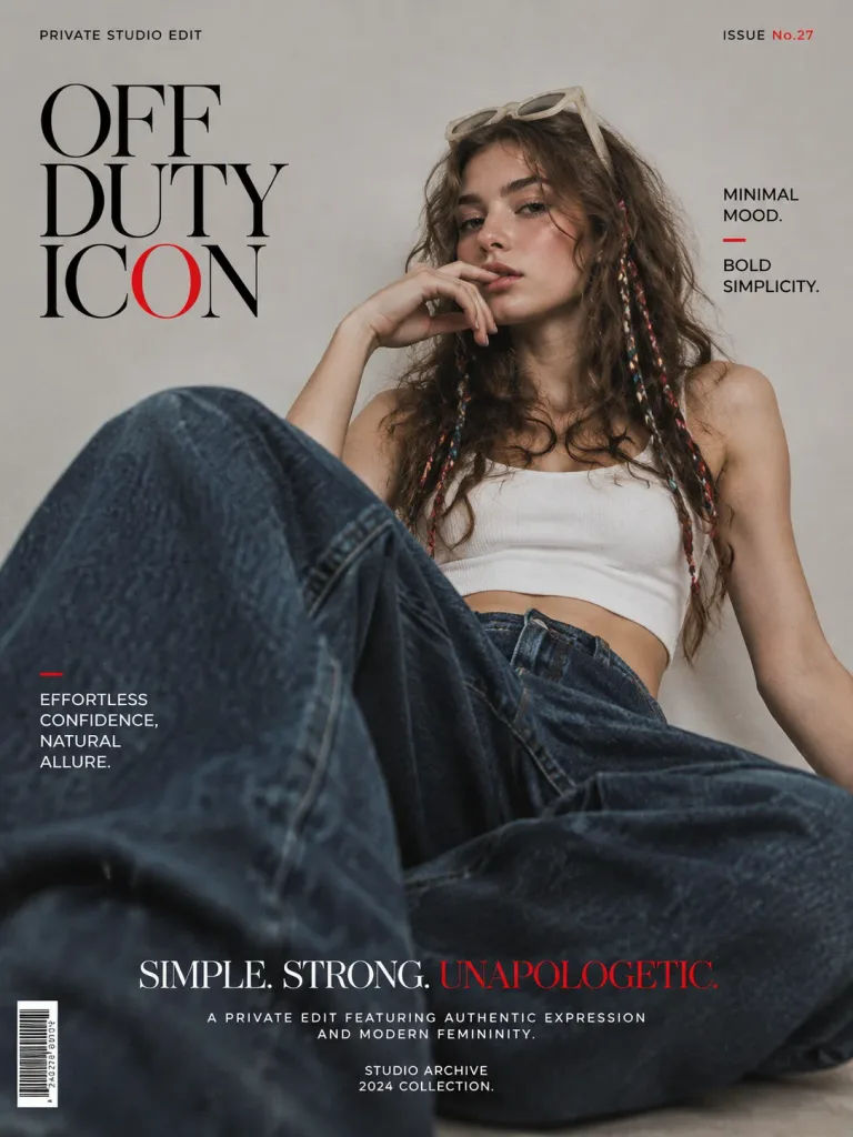 Denim Editorial Fashion Magazine Cover
