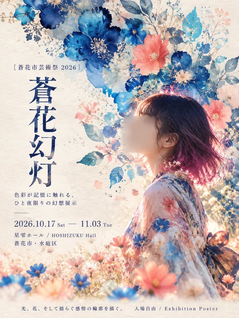 Japanese Floral Art Exhibition Poster