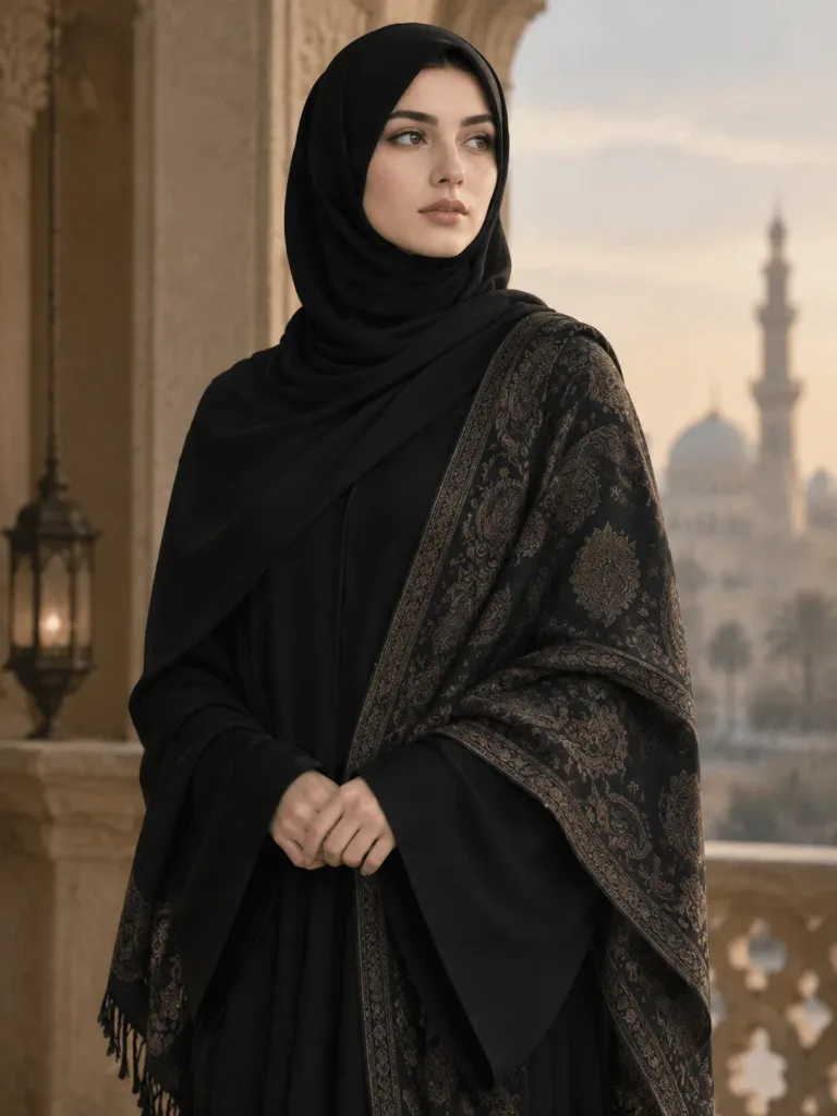Cinematic Portrait of Serene Muslim Woman