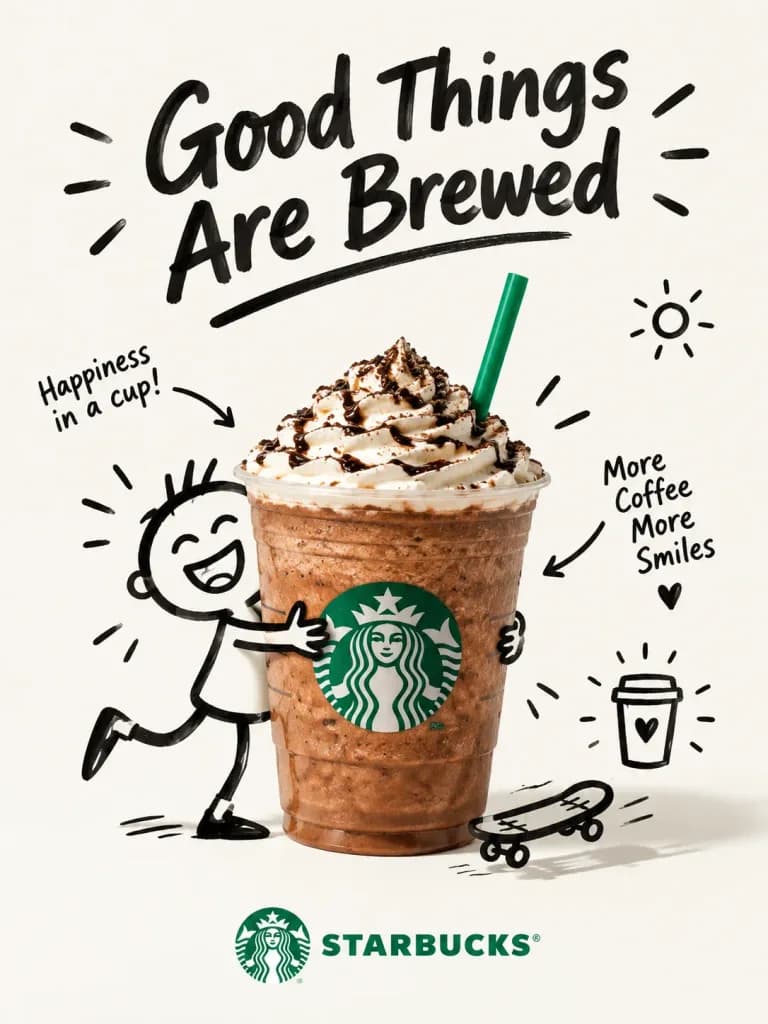 Mixed-Media Doodle Product Poster