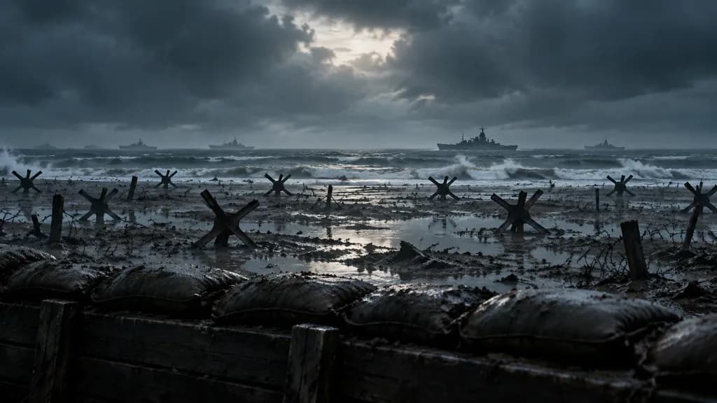 WWII Fortified Beach Defense Line