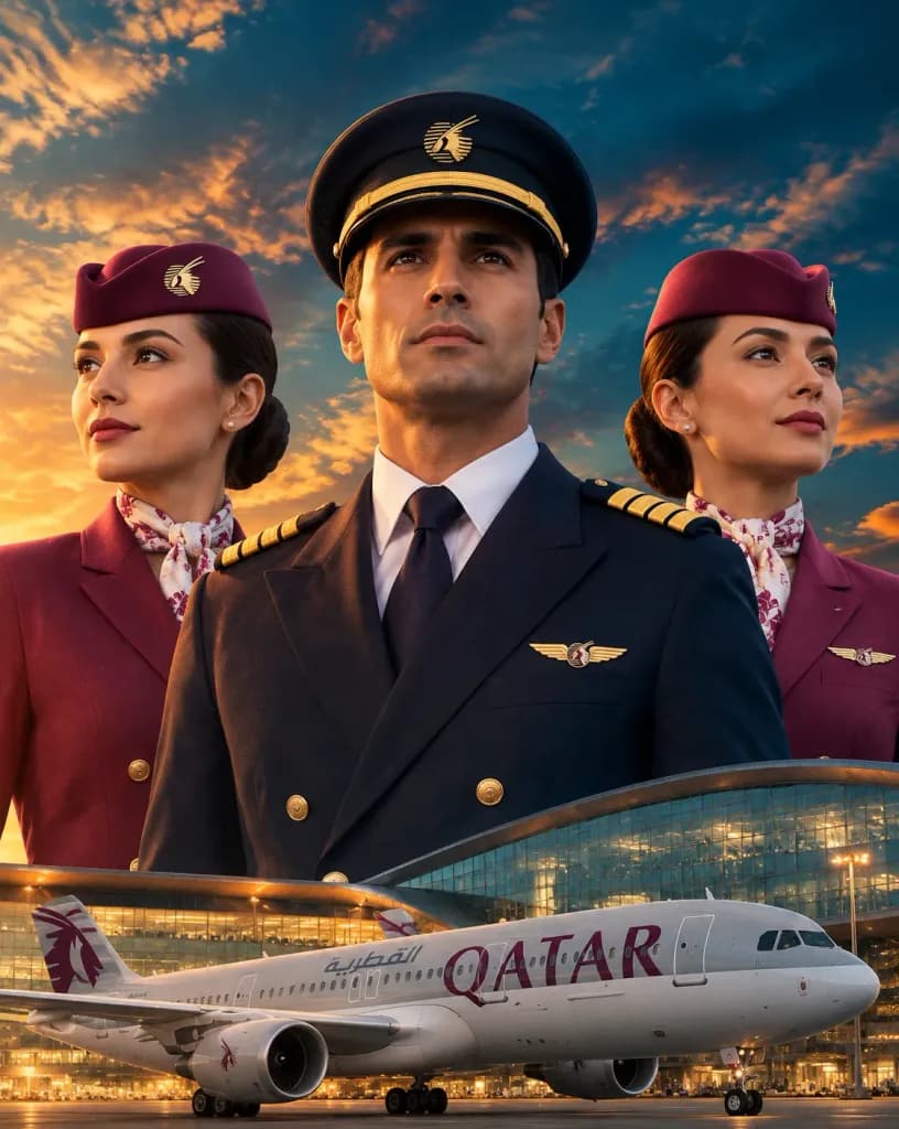 航空機クルーの英雄風キャンペーンポスター