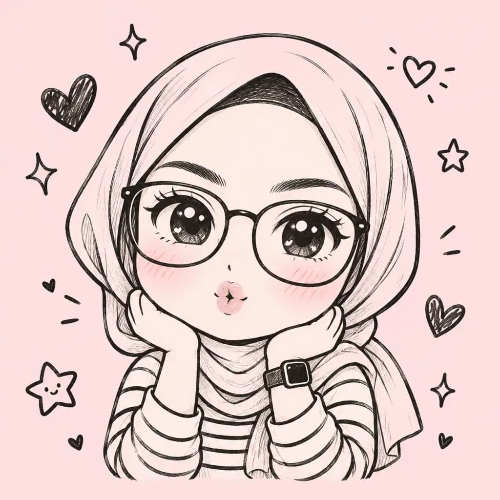 셀카 기반 치비 낙서 초상화