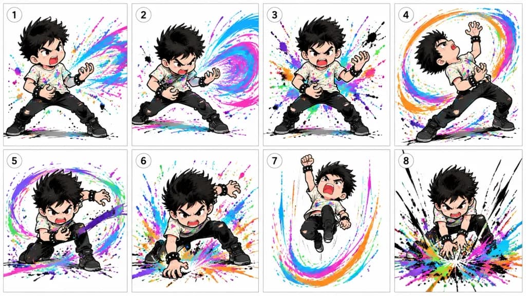 Chibi Punk Air Guitar Storyboard