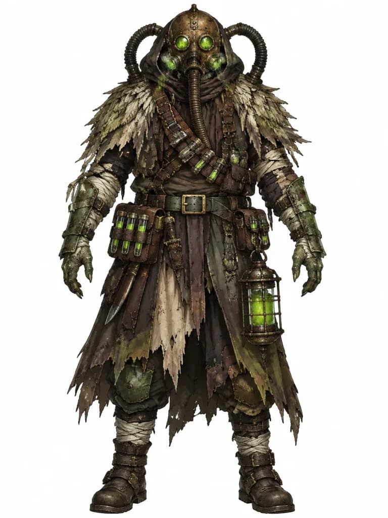 Steampunk Plague Alchemist Character Concept