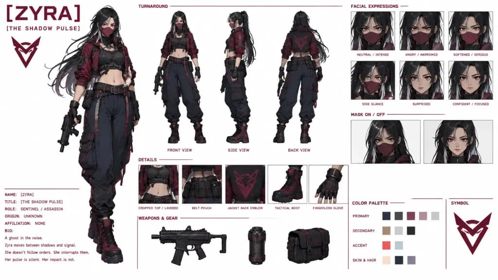 Cyberpunk Ninja Assassin Character Sheet