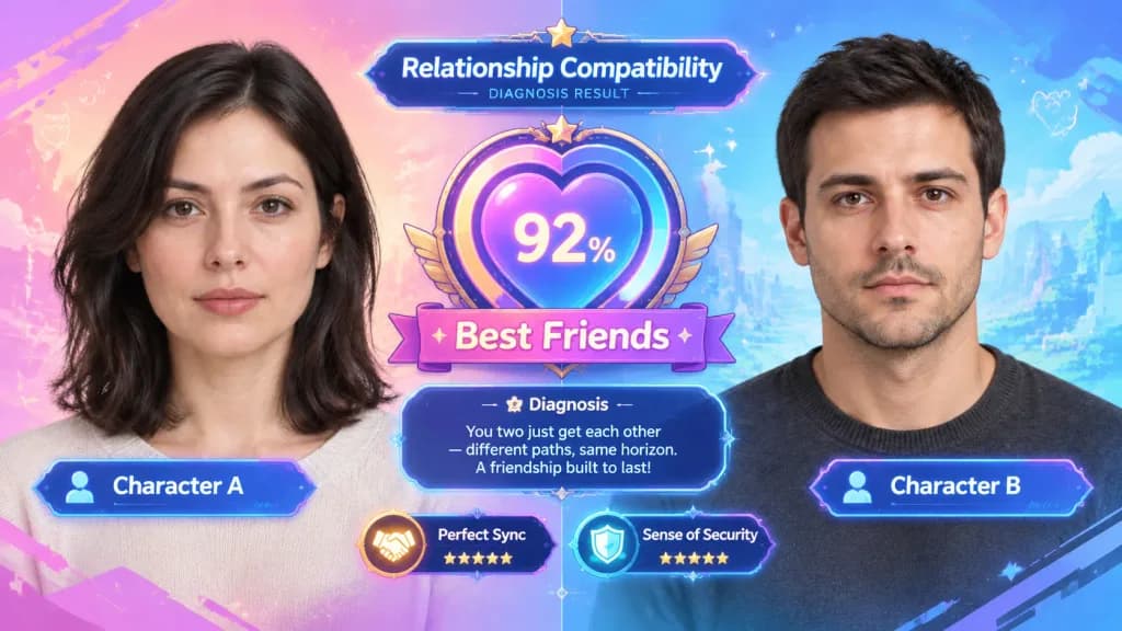 Character Compatibility Result Screen UI