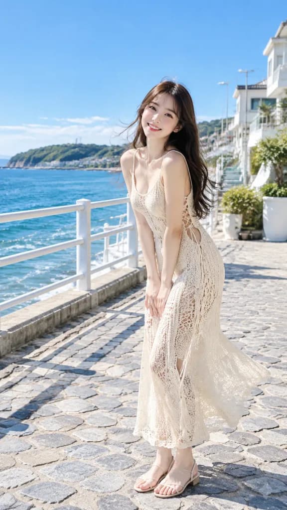 夏日海濱步道人像寫真