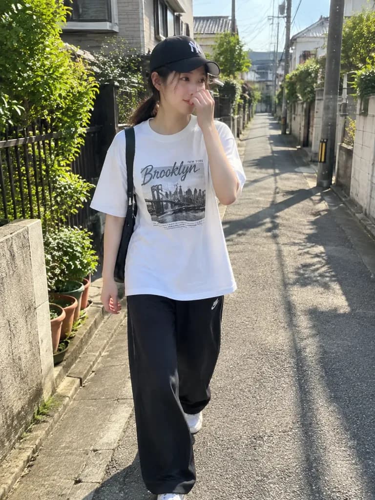 Candid Japanese Neighborhood Street Snapshot