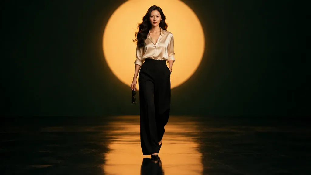 Editorial de Moda de Lujo con Halo Circular