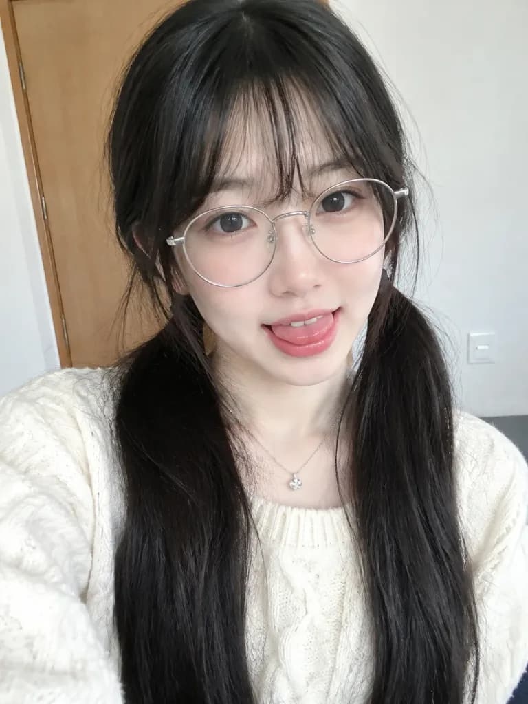 자연스러운 실내 스마트폰 셀카