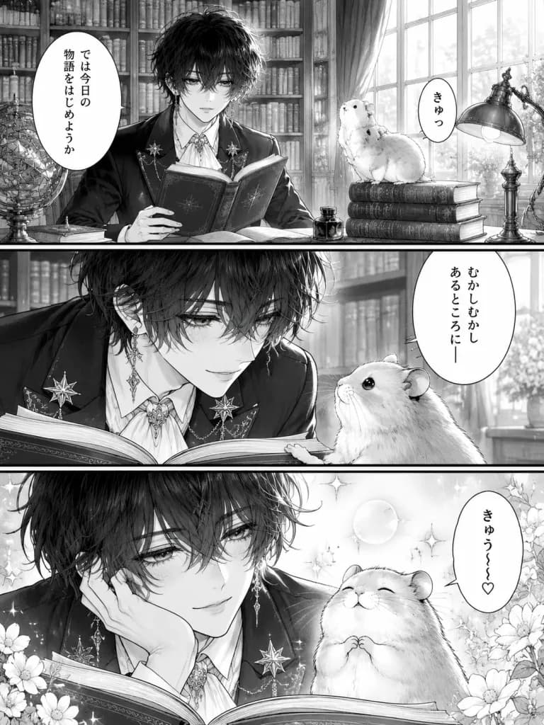 ハムスターに読み聞かせるゴシック美少年