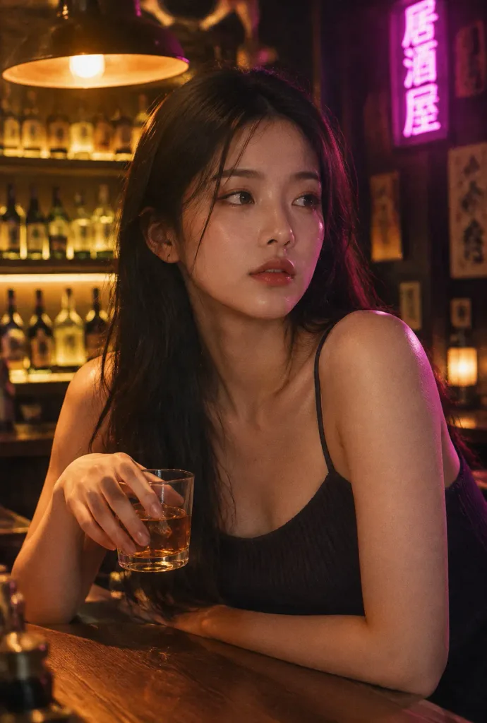 日式酒吧深夜抓拍人像