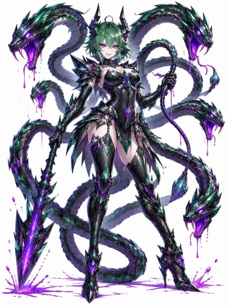 Crystalline Serpent Girl Character Concept