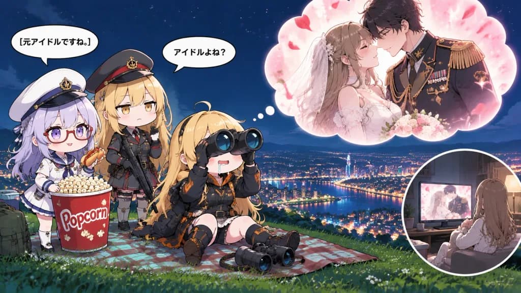 Chibi Military Girls Surveillance Picnic