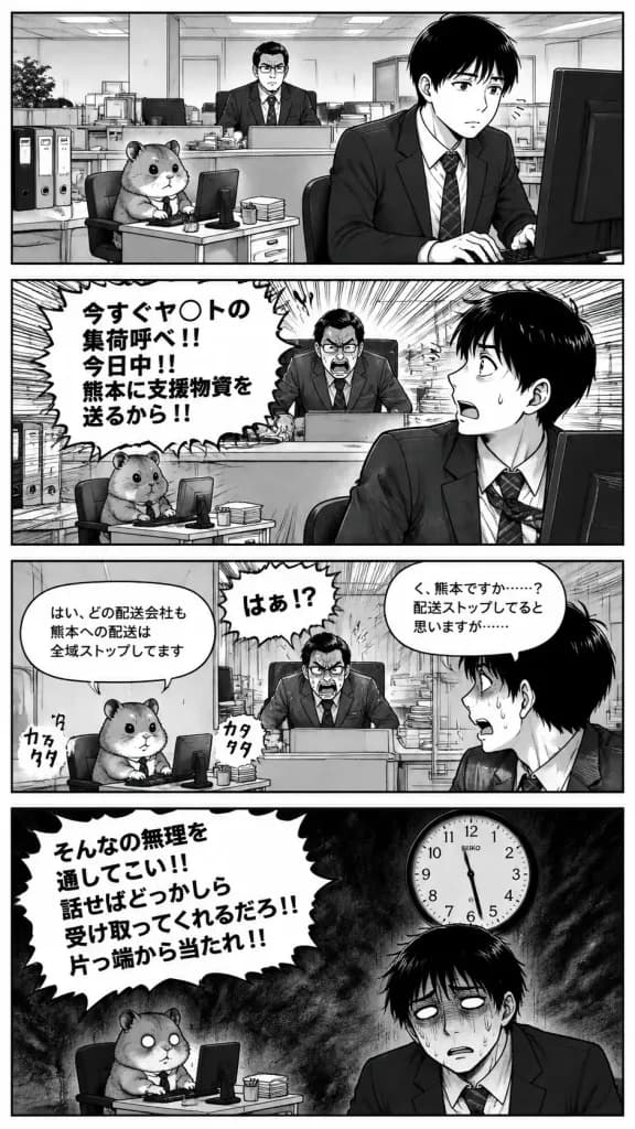 4컷 햄스터 직장 위기 만화