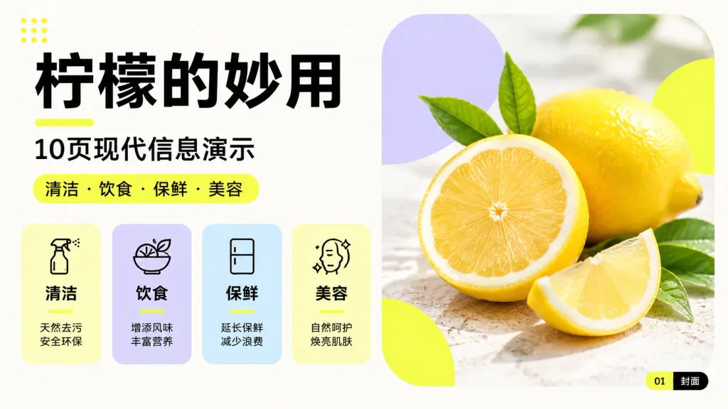 Modern Citrus Presentation Cover Slide