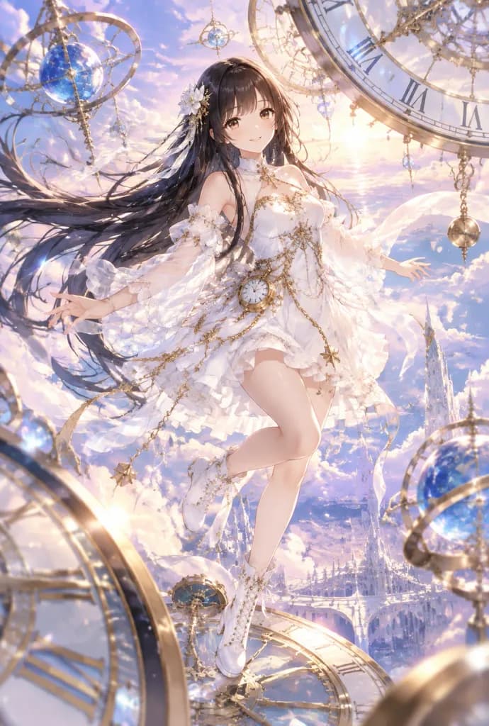 天體機械之城的時間守護者少女