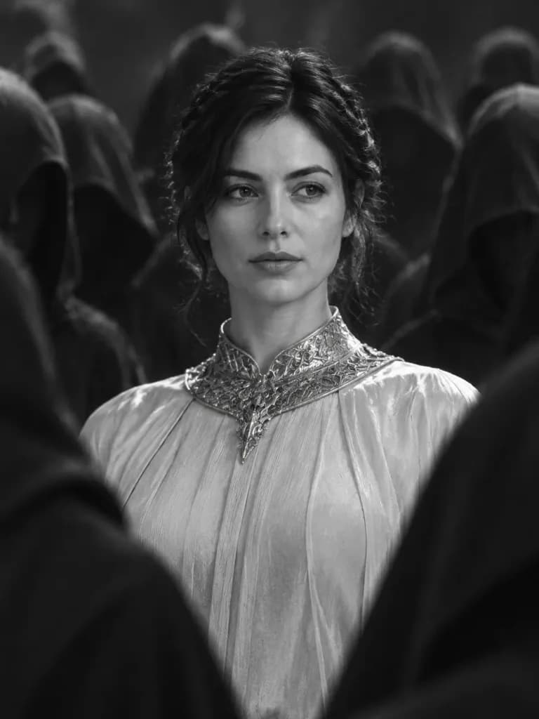 モノクロファンタジーエディトリアルポートレート