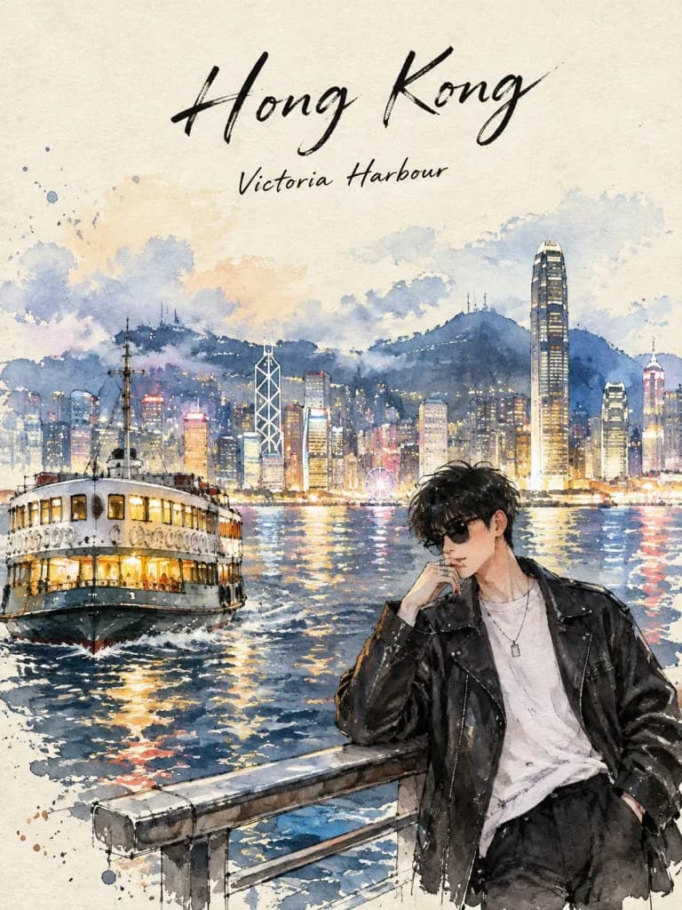 Watercolor Travel Journal Victoria Harbour