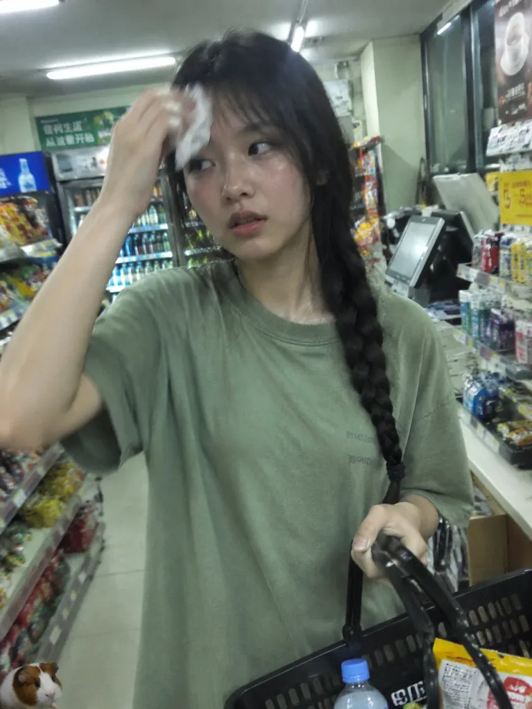 Candid Convenience Store Front Camera Photo