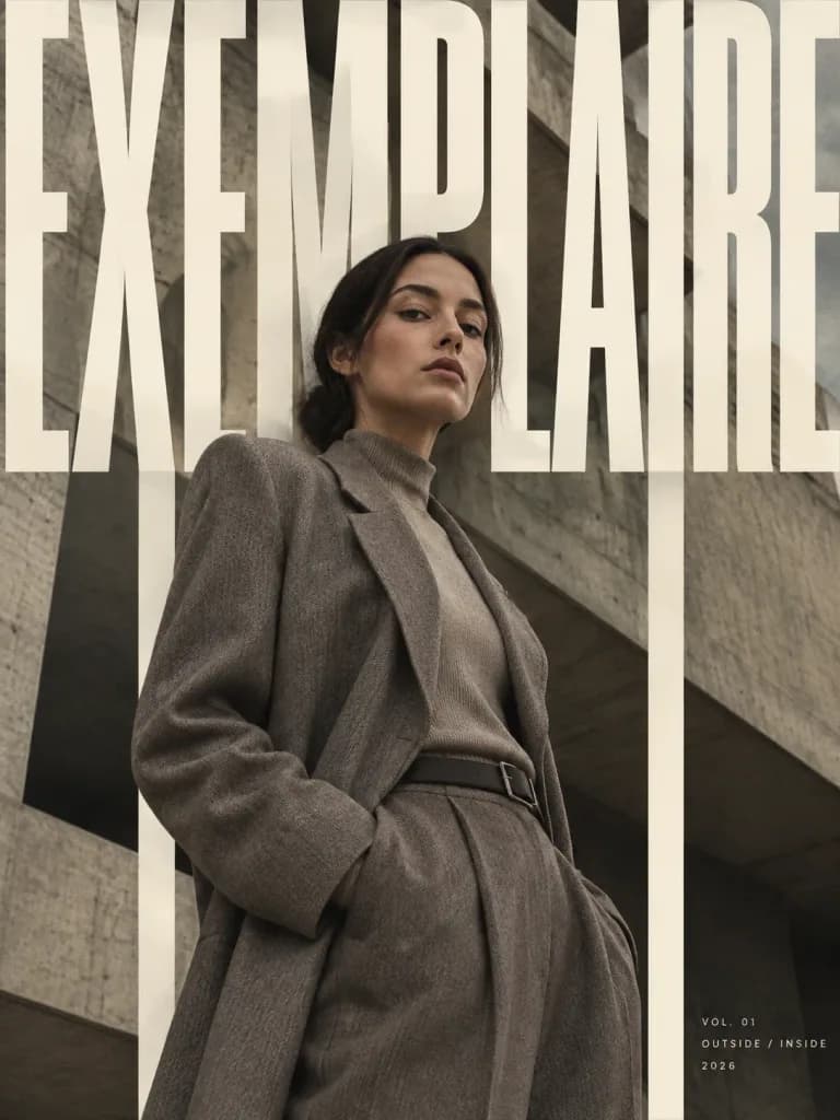 Layered Typography Brutalist Magazine Cover