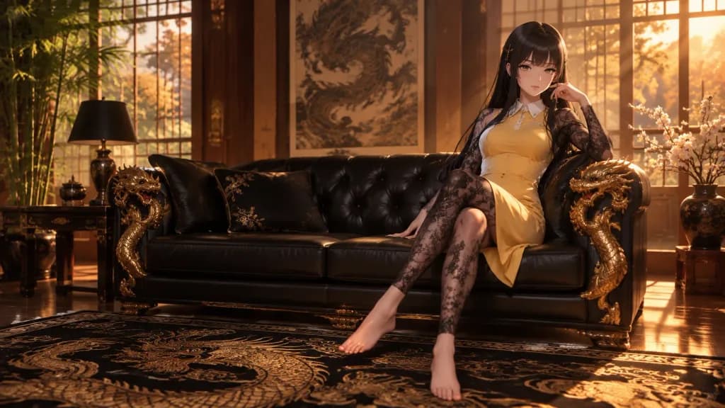 Anime Maiden in Dragon Lounge