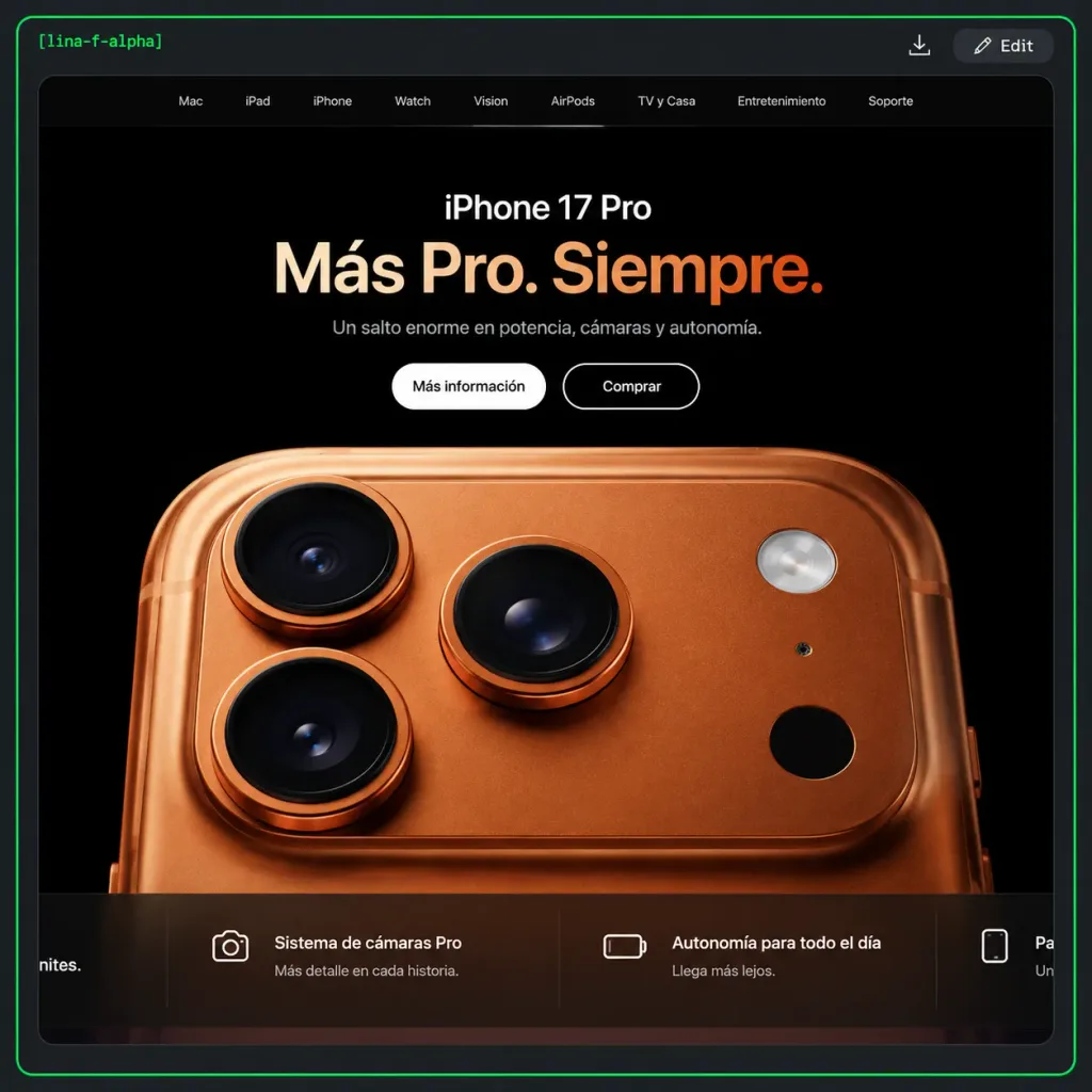 Dark Apple Style Smartphone Landing Page