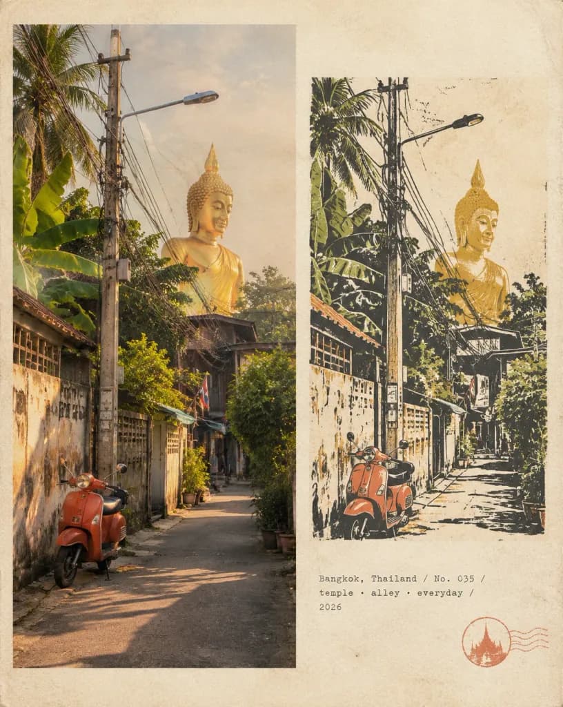 Vintage Travel Journal Editorial Spread