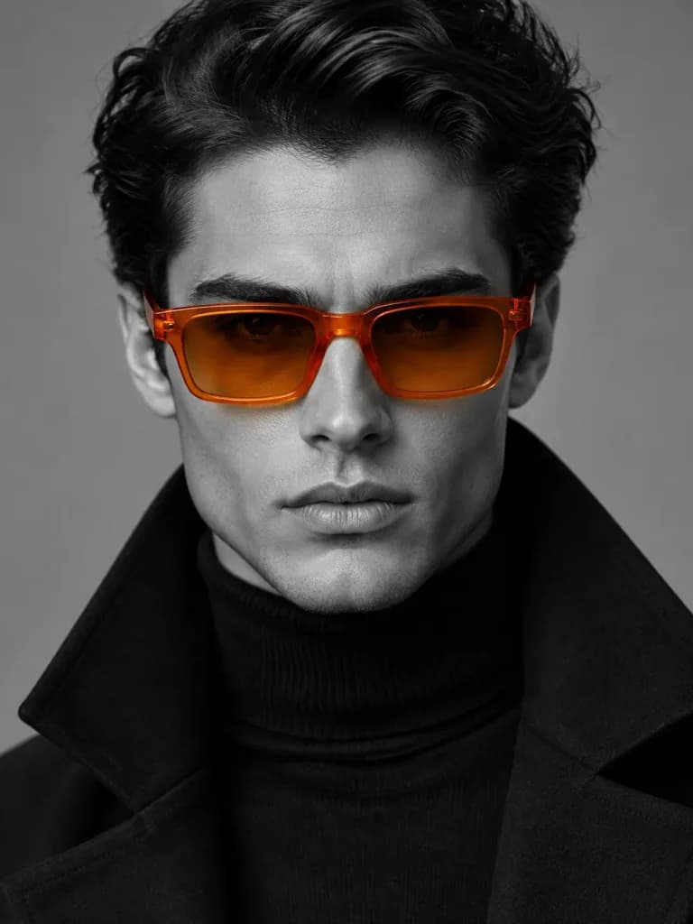 Selective Color Fashion Studio Portrait