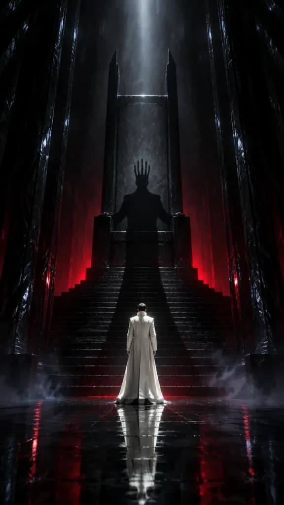 Dark Surrealist Shadow Throne Hall