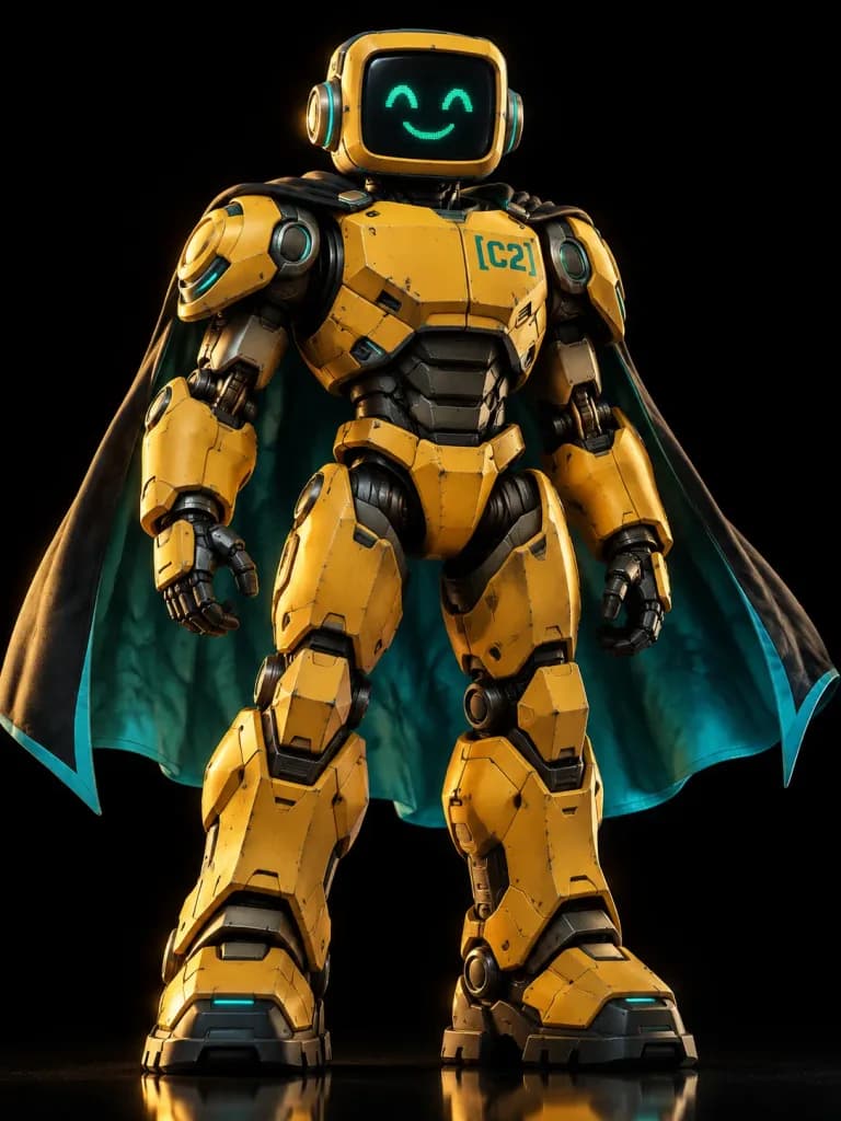 Heroic Armored Robot Character Render