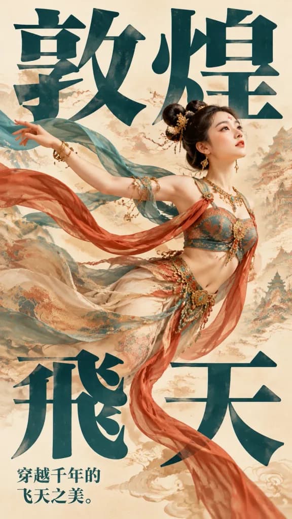 Dunhuang Flying Apsara Typography Poster