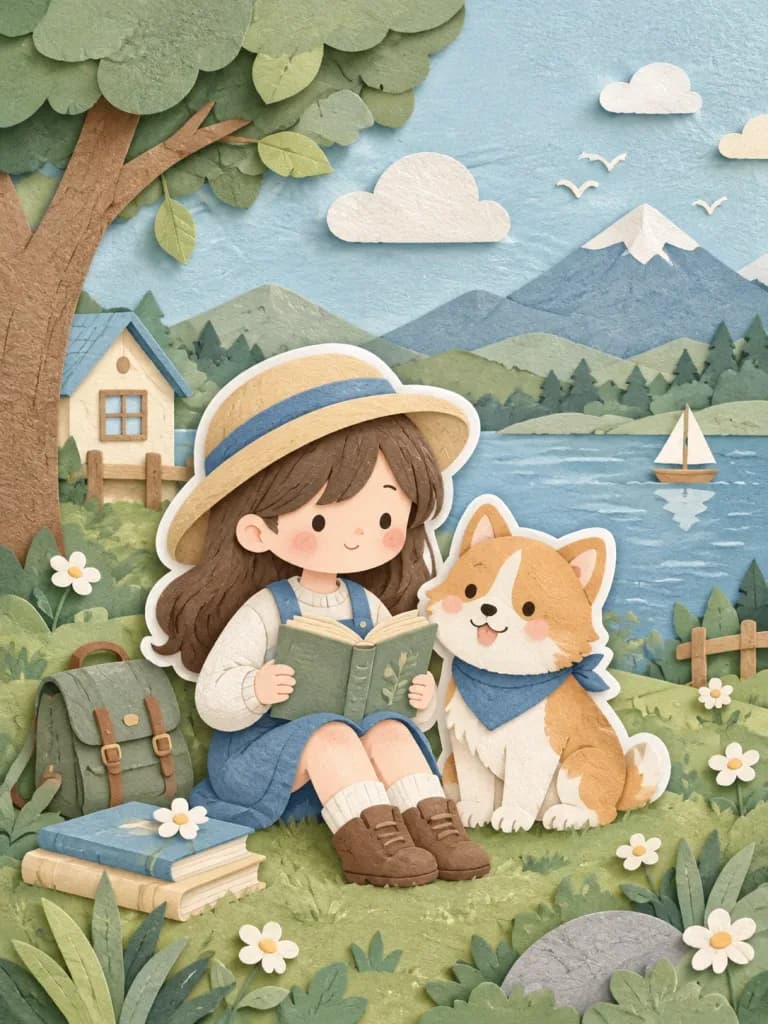 Layered Papercraft Diorama Illustration Transformation