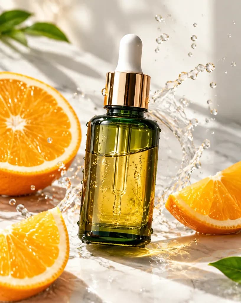 Citrus Skincare Serum Bottle Photography