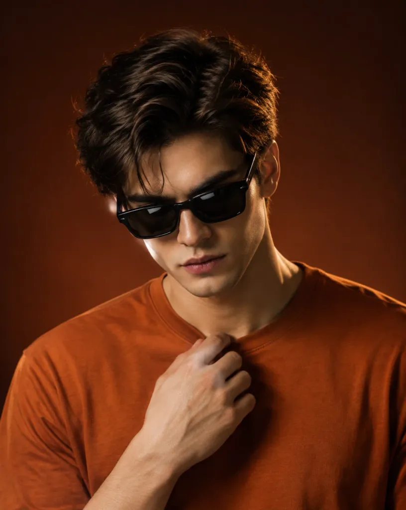 Cinematic Studio Portrait of Stylish Man