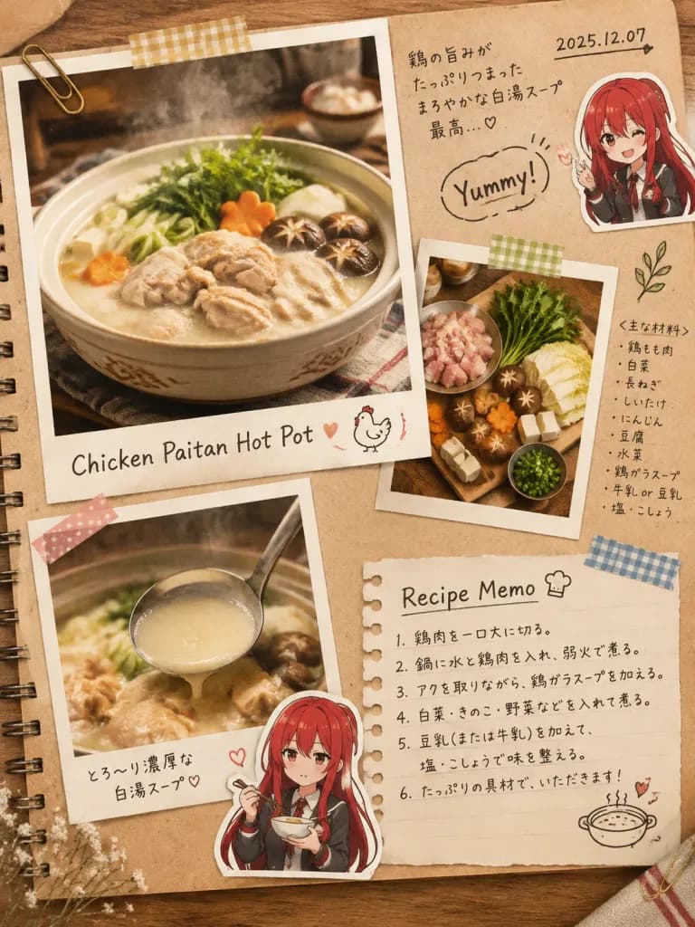美食剪貼簿記憶拼貼手帳