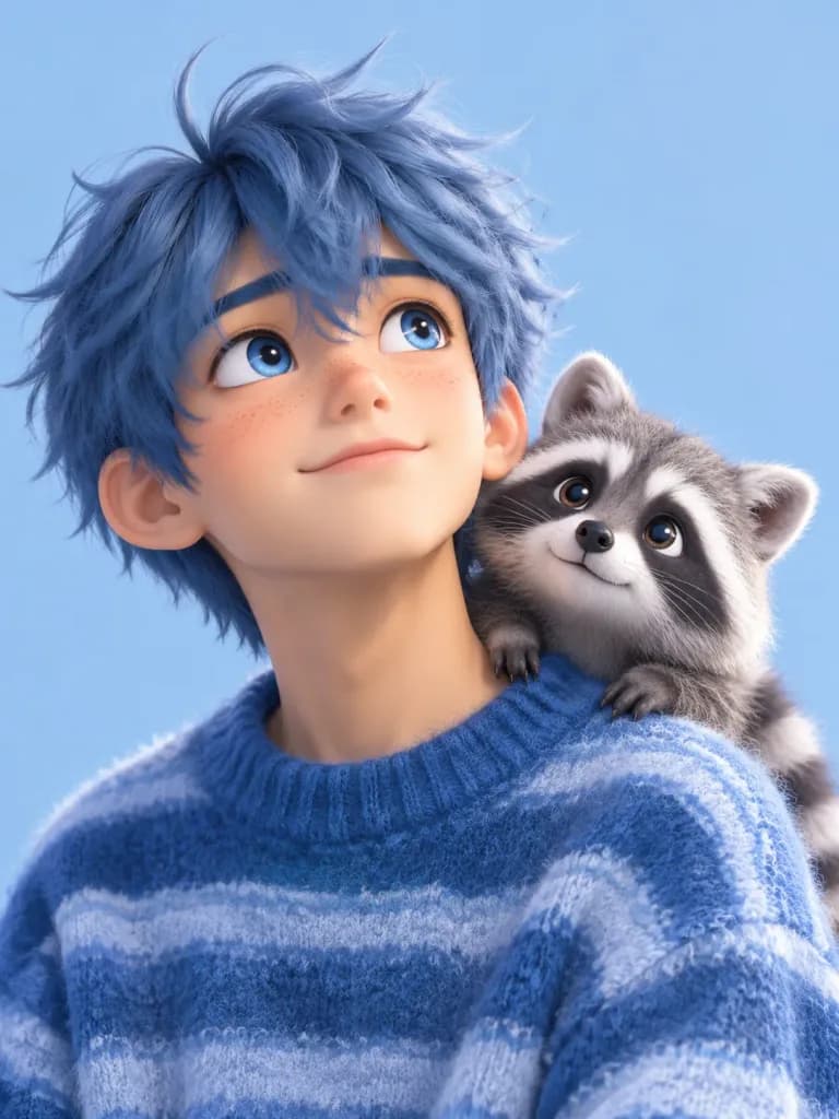 Stylized 3D Animated Child Portrait