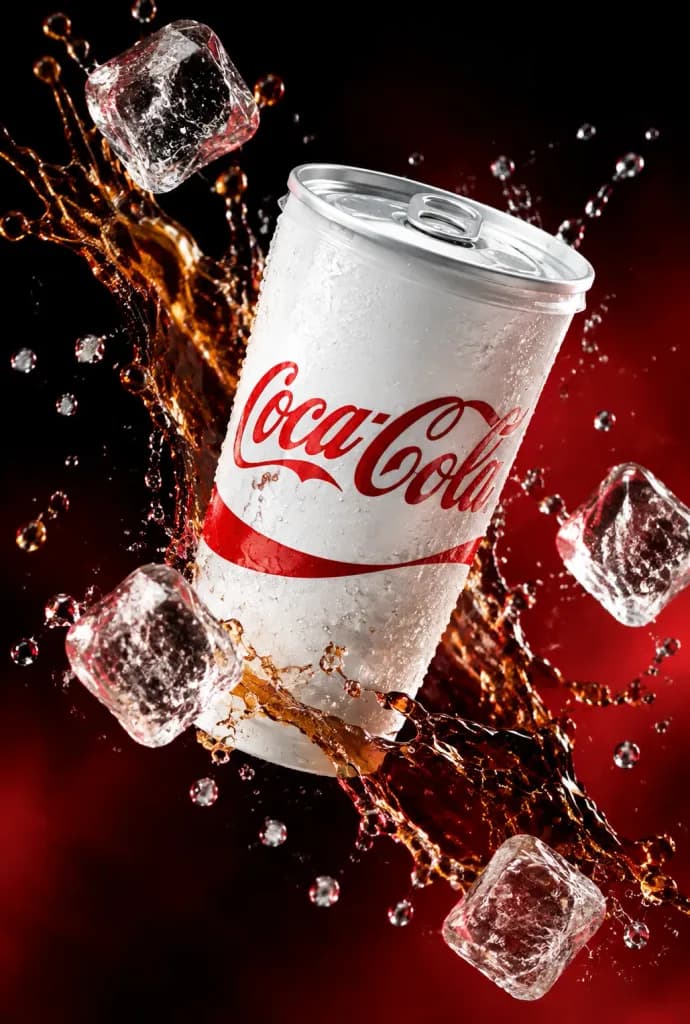 Suspended Coca Cola Splash Photography