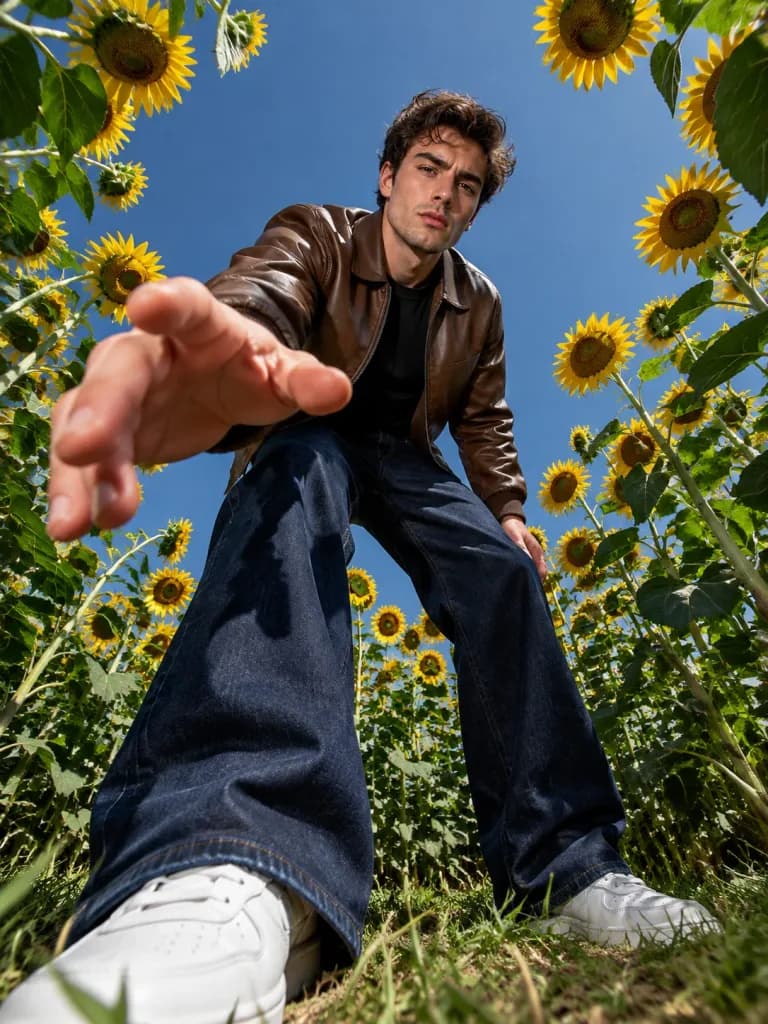 Low-Angle High-Fashion Flower Dome Portrait