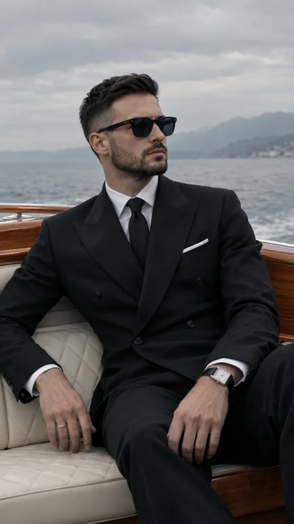 Editorial Portrait of Man on Luxury Boat