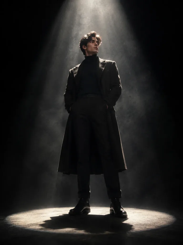 Cinematic Spotlight Solitary Portrait