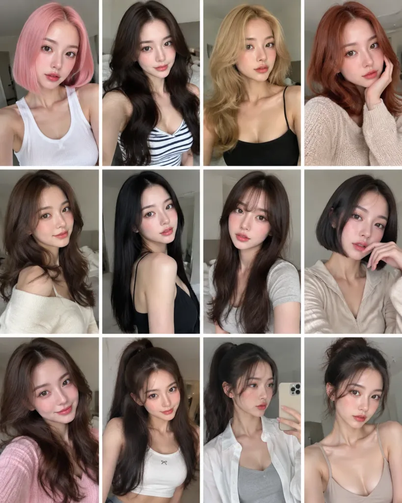 社群風格十二宮格美妝自拍拼貼