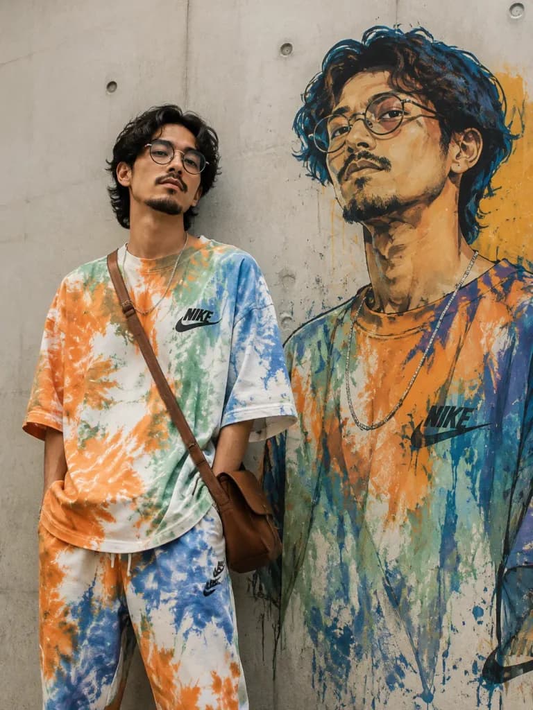 モダン壁画ストリートウェアポートレート