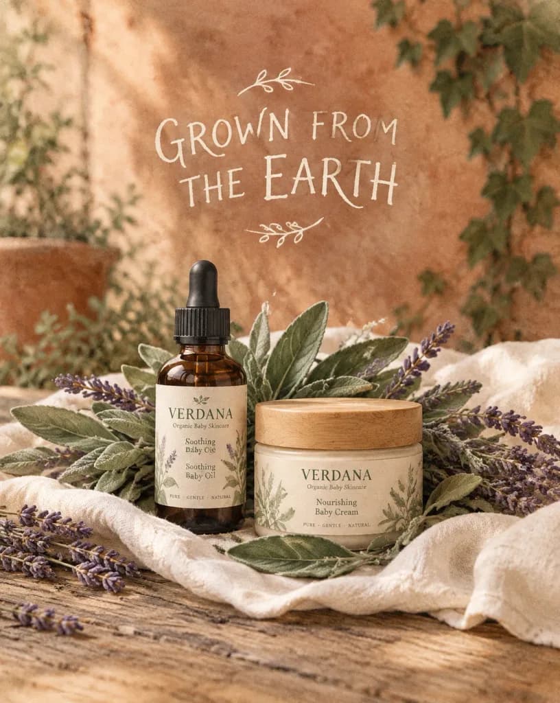 Organic Skincare Botanical Product Ad