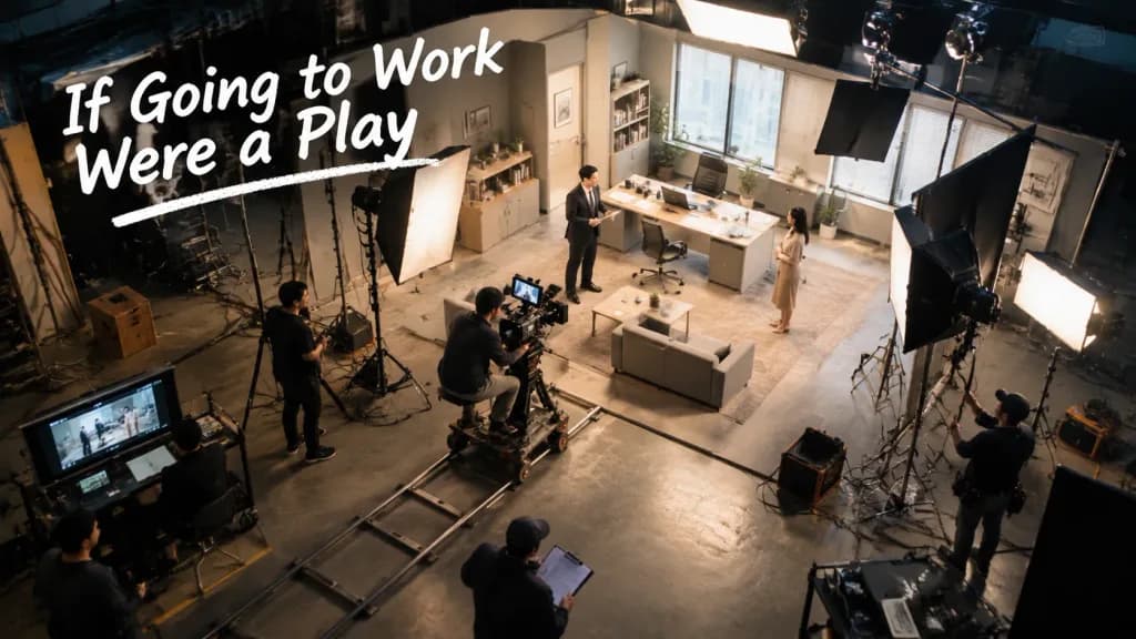 Aerial View of Movie Production Set