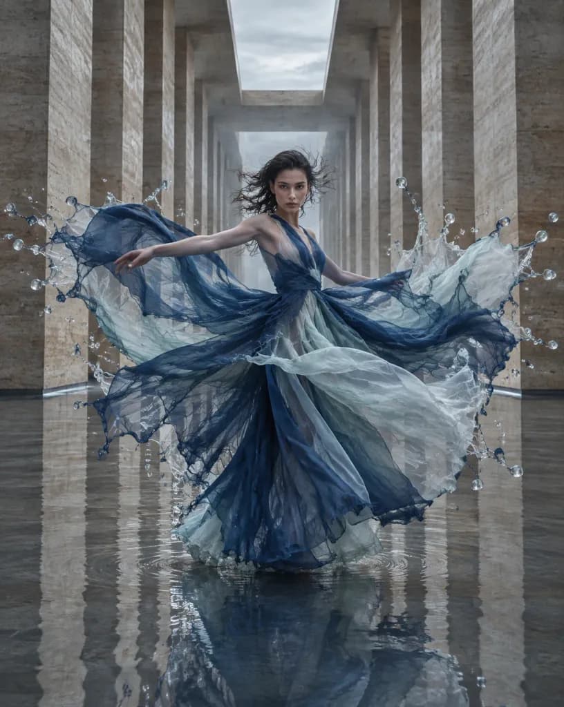 Spinning Motion in Flooded Stone Hall